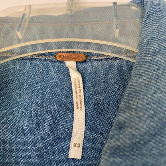 Free People Nicole denim tiered baby doll style dress - Picture 3 of 8